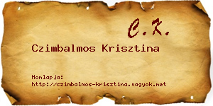 Czimbalmos Krisztina névjegykártya
