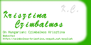 krisztina czimbalmos business card